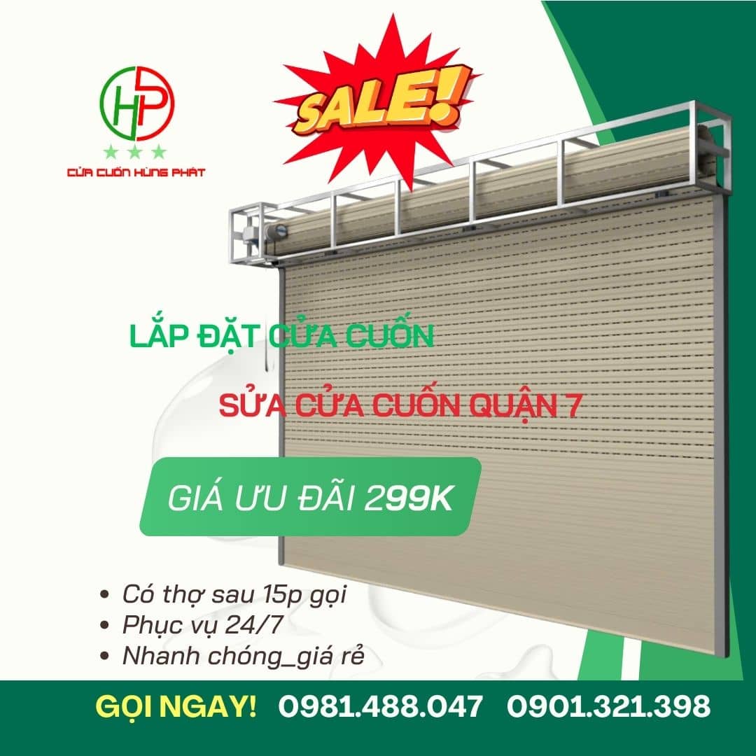 Thi Công Lắp Đặt Cửa Cuốn Quận 7 Giá Rẻ|Nhanh Chóng|Sale 12% Lắp đặt cửa cuốn tại quận 7