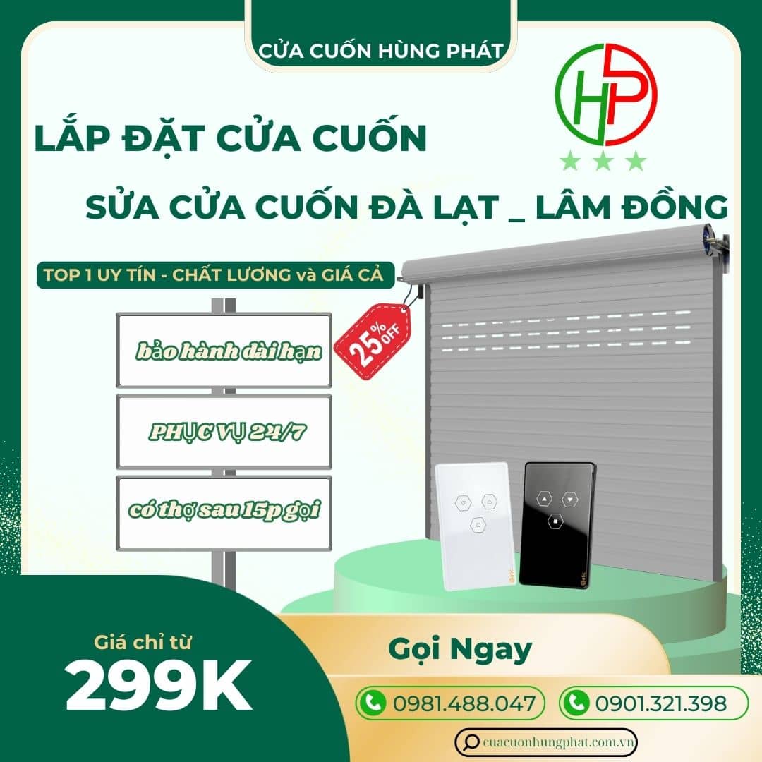 Sửa Cửa Cuốn Đà Lạt 24/7 Giá Rẻ_Uy Tín 15P Có Thợ🚀Sale 38% Sửa cửa cuốn Đà Lạt