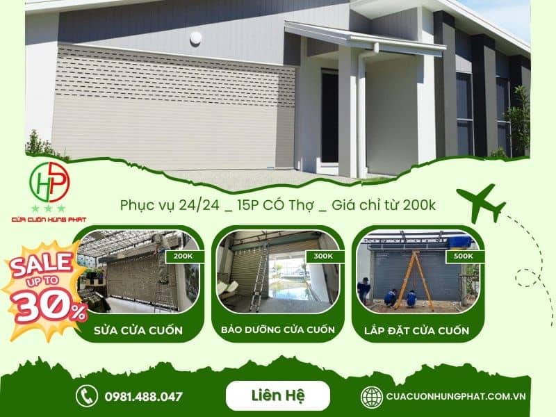 Sửa cửa cuốn giá rẻ 24/24 tại TPHCM | Gọi Cửa Cuốn Hùng Phát