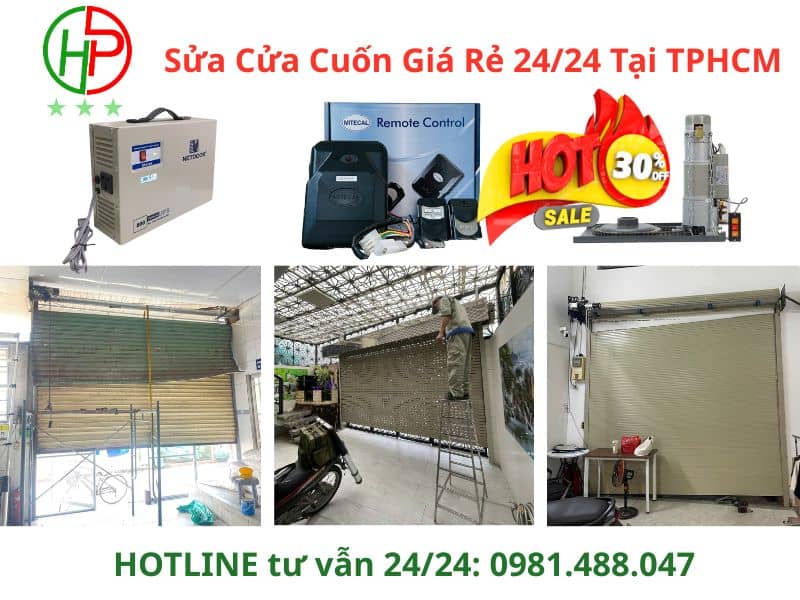 Sửa cửa cuốn giá rẻ 24/24 tại TPHCM gọi ngay Hùng Phát